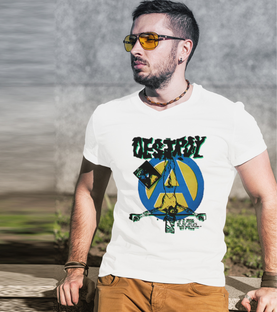 Destroy Anarchy Jesus Seditionaries Fashion Vintage Icon Punk Aesthetic T-Shirt