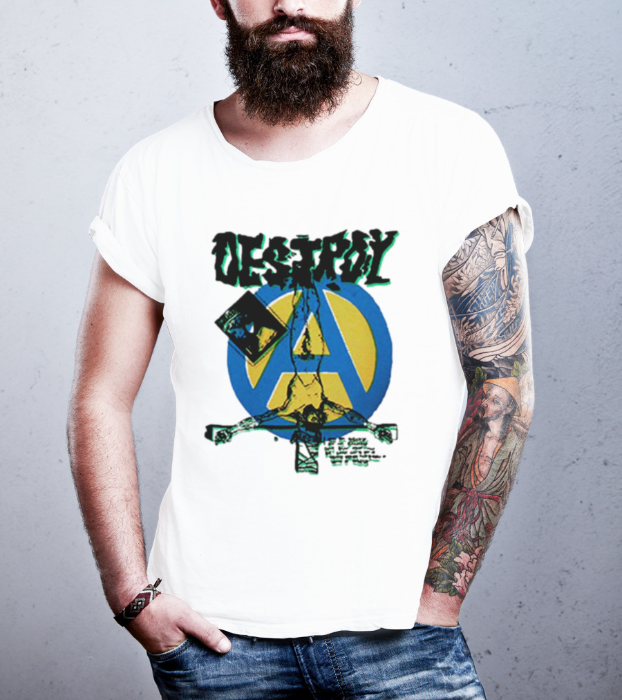Destroy Anarchy Jesus Seditionaries Fashion Vintage Icon Punk Aesthetic T-Shirt