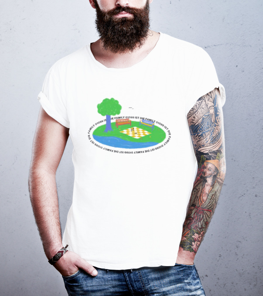 1099 Chess Picnic Park Scene T-Shirt