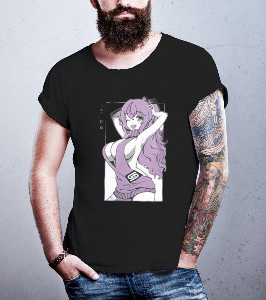 GamerSupps Waifu Purple Anime Character T-Shirt