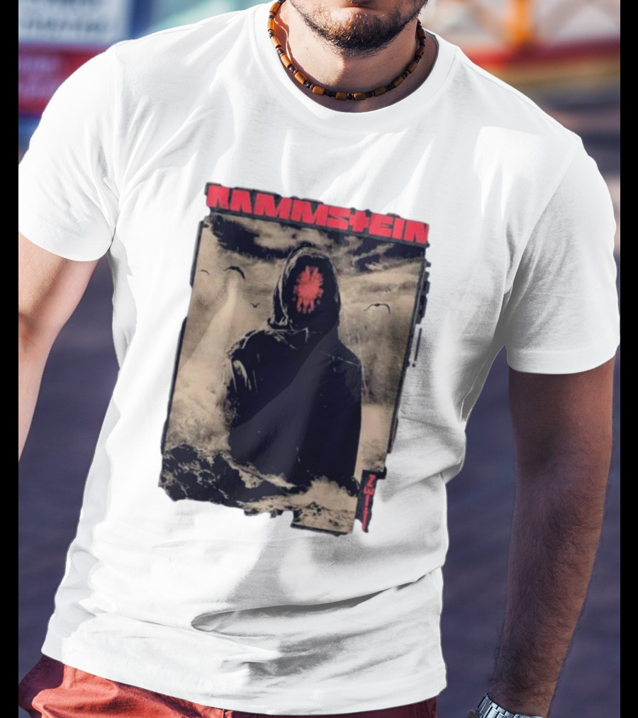 Rammstein Zeithuter Hooded Figure In Stormy Seascape With Birds T-Shirt