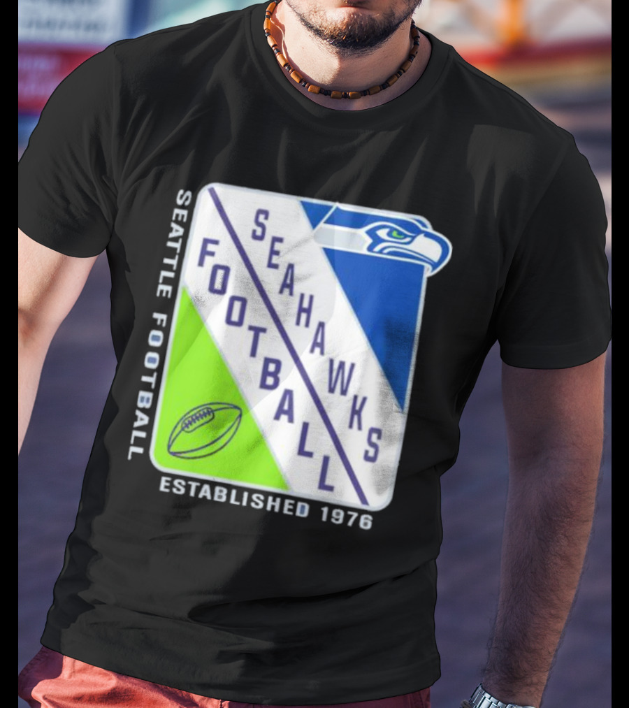 Seattle Seahawks Football Established 1976 Logo Seahawks Head T-Shirt