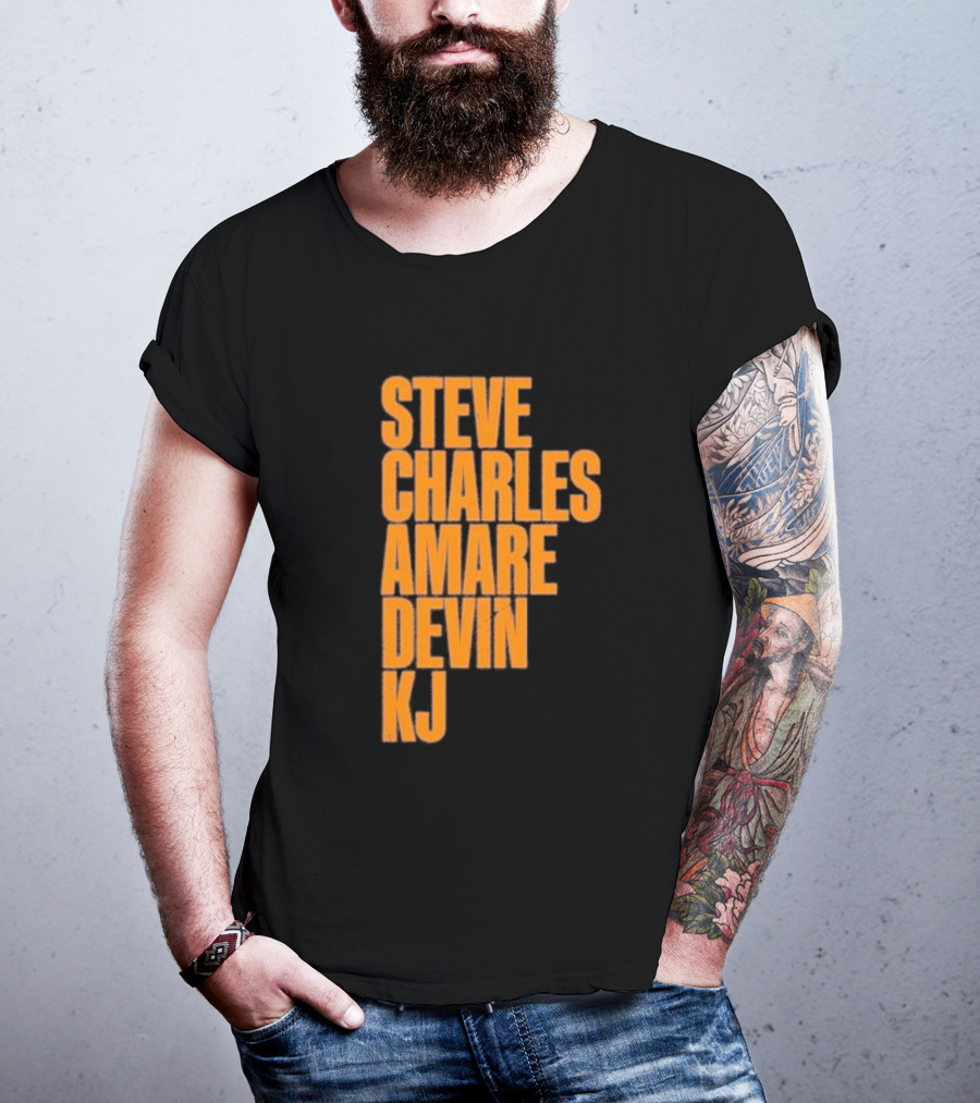 Steve Charles Amare Devin KJ Basketball Legends T-Shirt