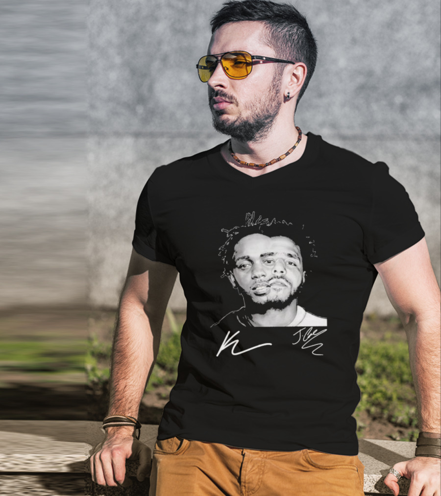 J Cole Kendrick Lamar Signatures Hip Hop Fusion T-Shirt