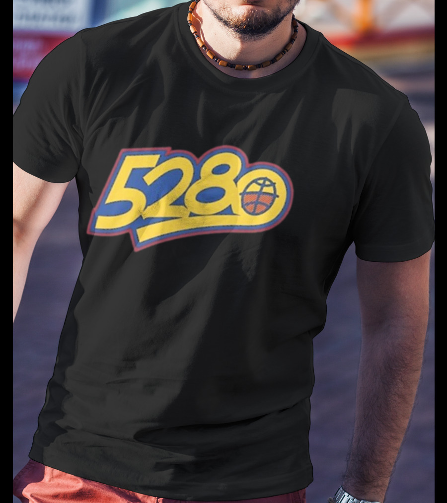 5280 Denver Colorado Basketball Theme T-Shirt