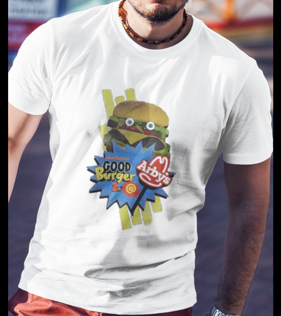 Nickelodeon Good Burger 2 Arby’s Burger And Logo Combo T-Shirt