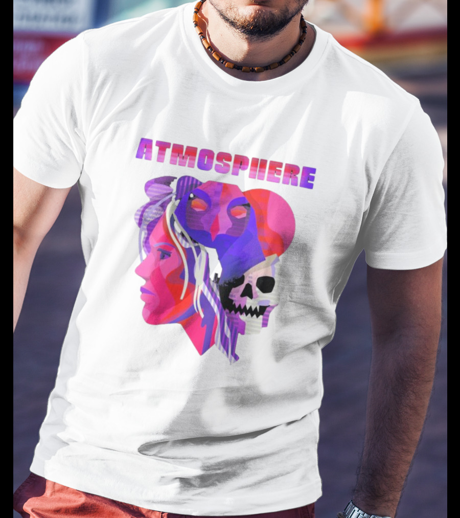 Atmosphere TDBH Colorful Faces And Skull T-Shirt