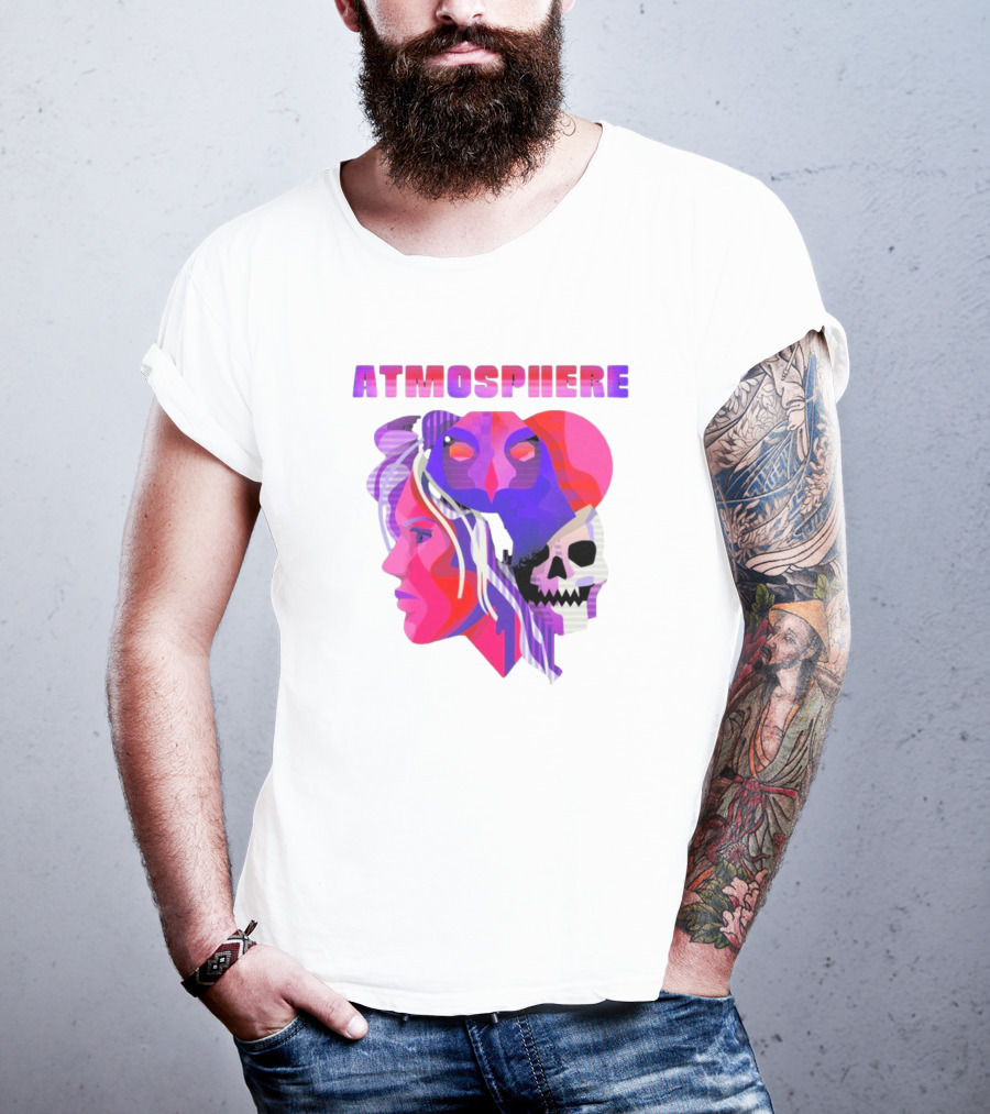 Atmosphere TDBH Colorful Faces And Skull T-Shirt