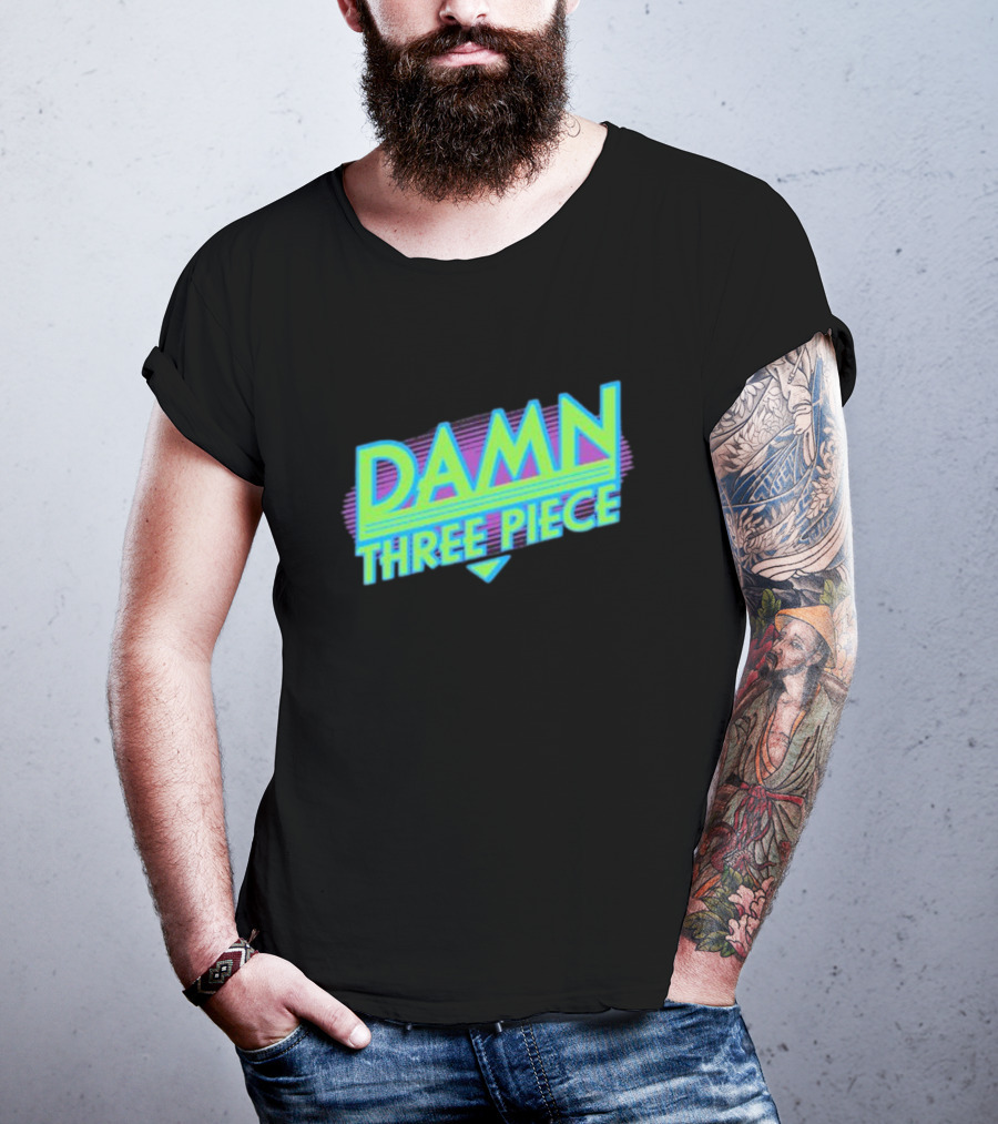 Damn Three Piece Retro Neon T-Shirt