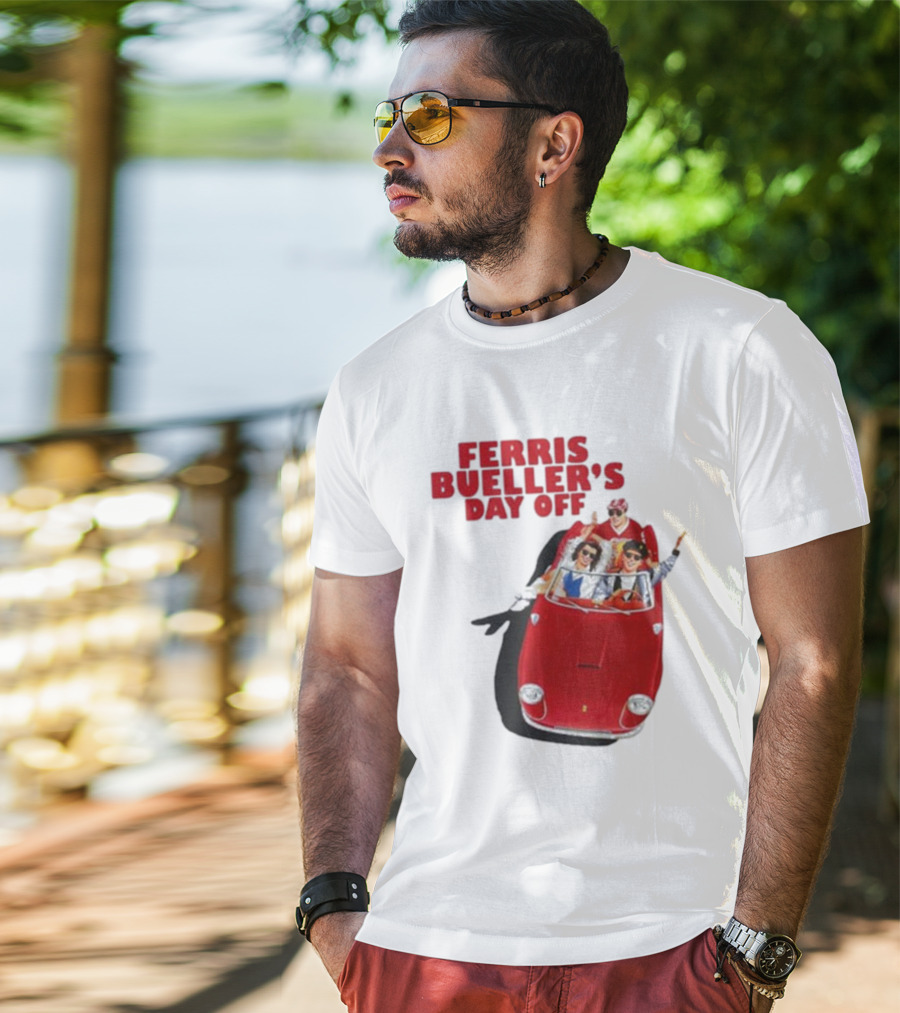 Ferris Bueller's Day Off Red Convertible Ride T-Shirt