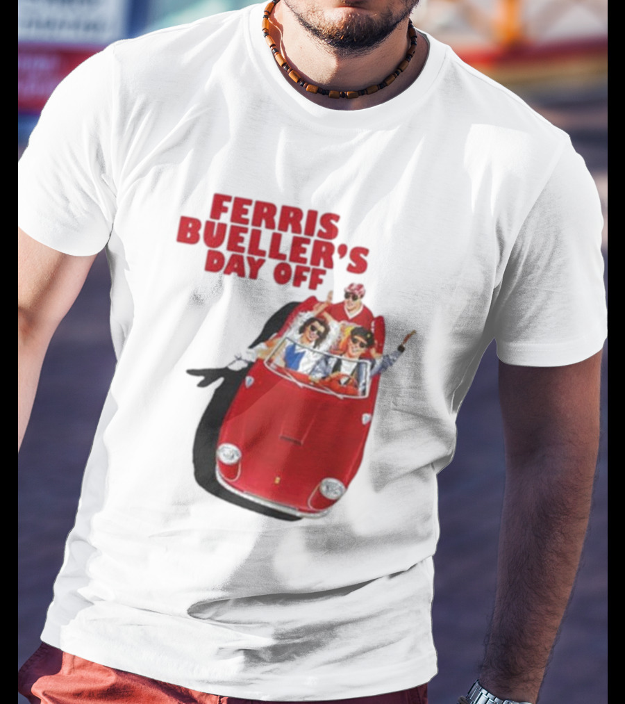 Ferris Bueller's Day Off Red Convertible Ride T-Shirt