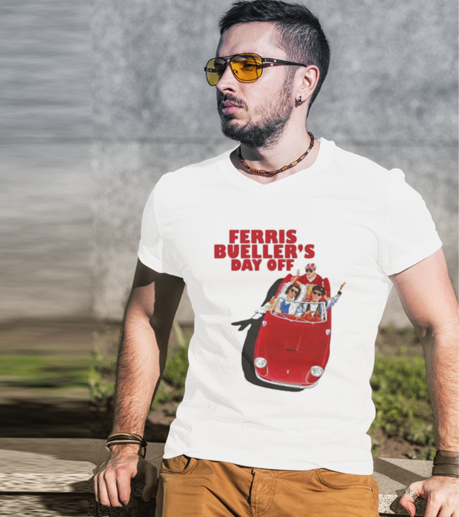 Ferris Bueller's Day Off Red Convertible Ride T-Shirt
