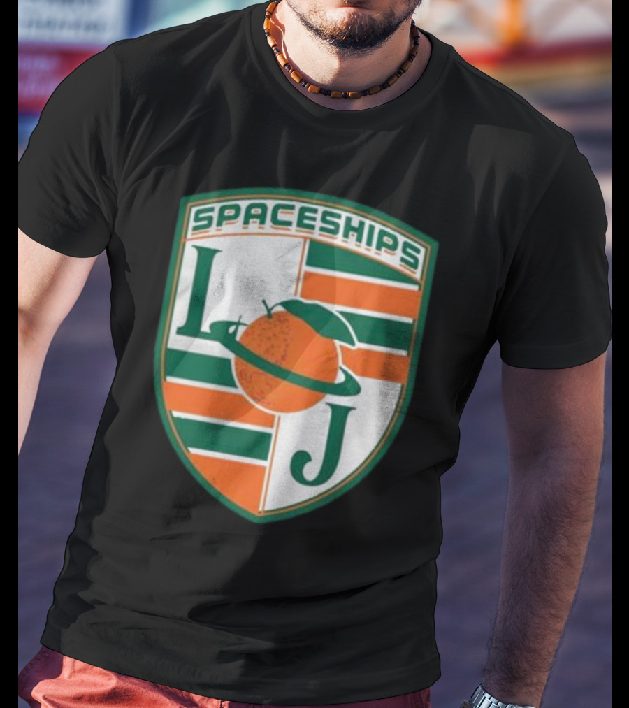 Larry June Spaceships LJ Badge Merch Clothing Store T-Shirt