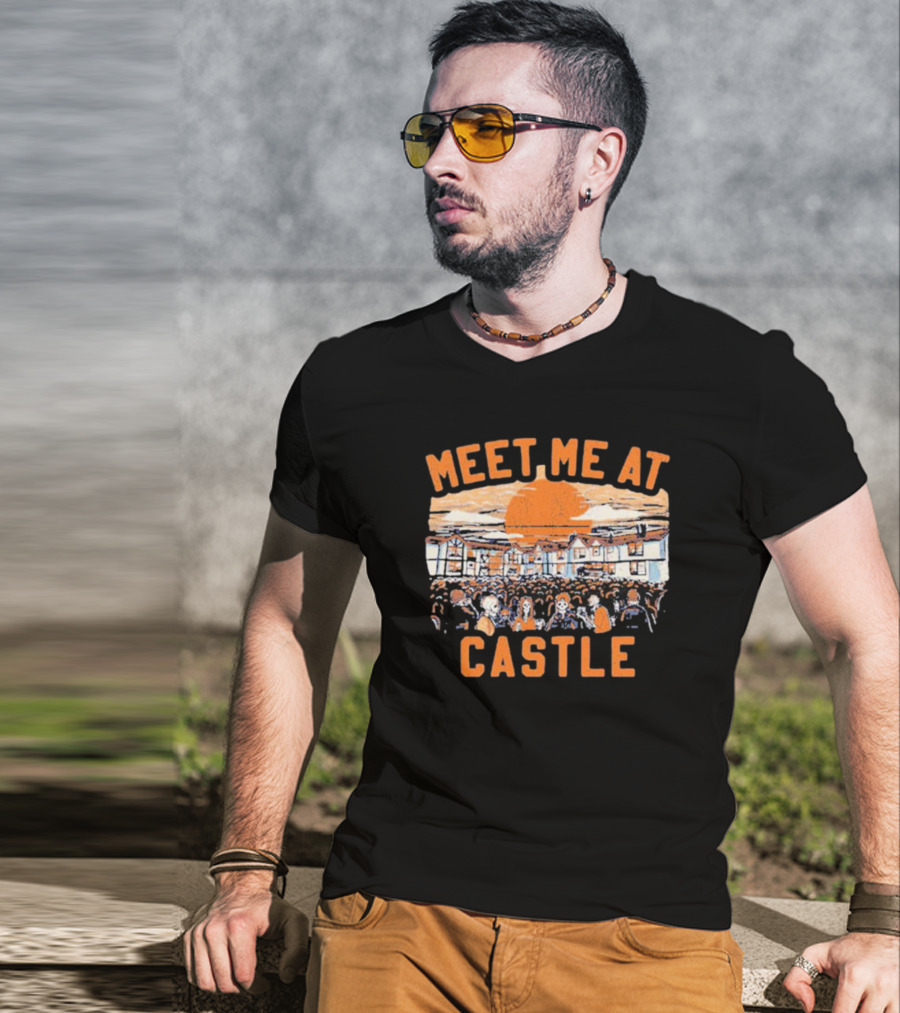 Meet Me At The Castle Festival Crowd At Sunset T-Shirt