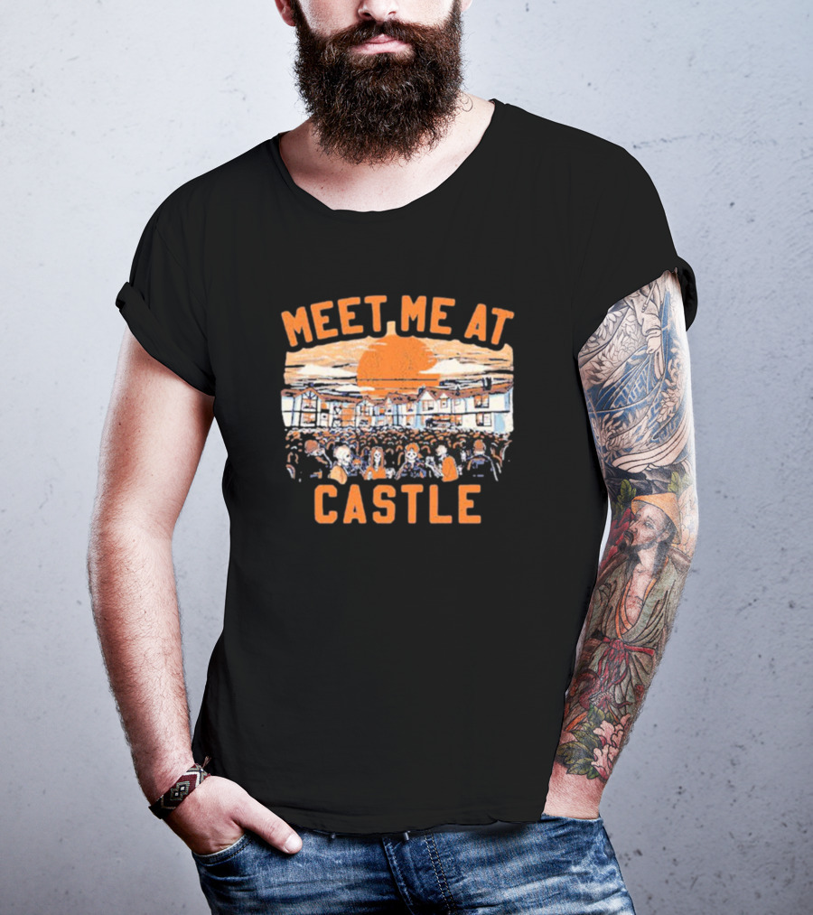 Meet Me At The Castle Festival Crowd At Sunset T-Shirt
