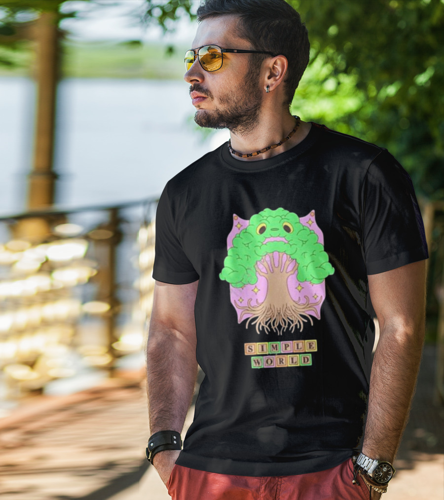 Simple World Tree Creature Fantasy Blocks T-Shirt