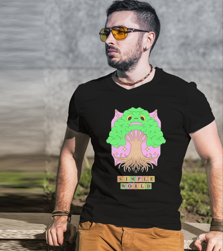 Simple World Tree Creature Fantasy Blocks T-Shirt