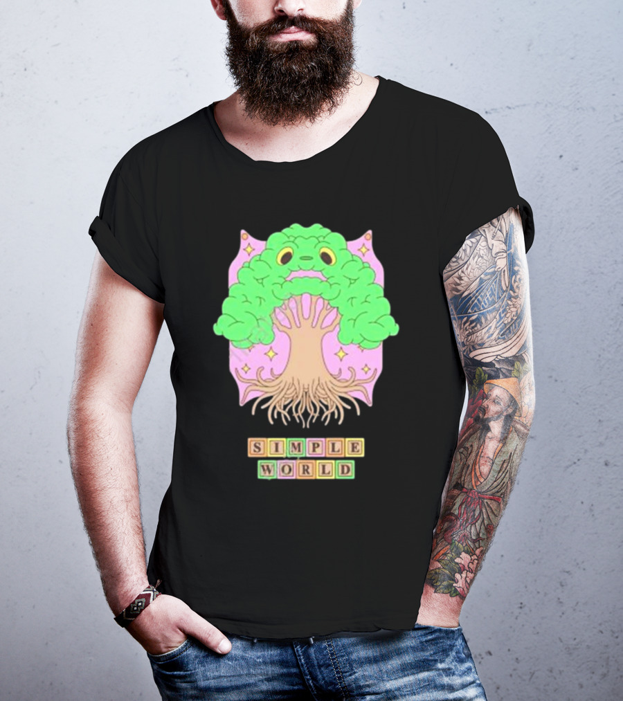 Simple World Tree Creature Fantasy Blocks T-Shirt