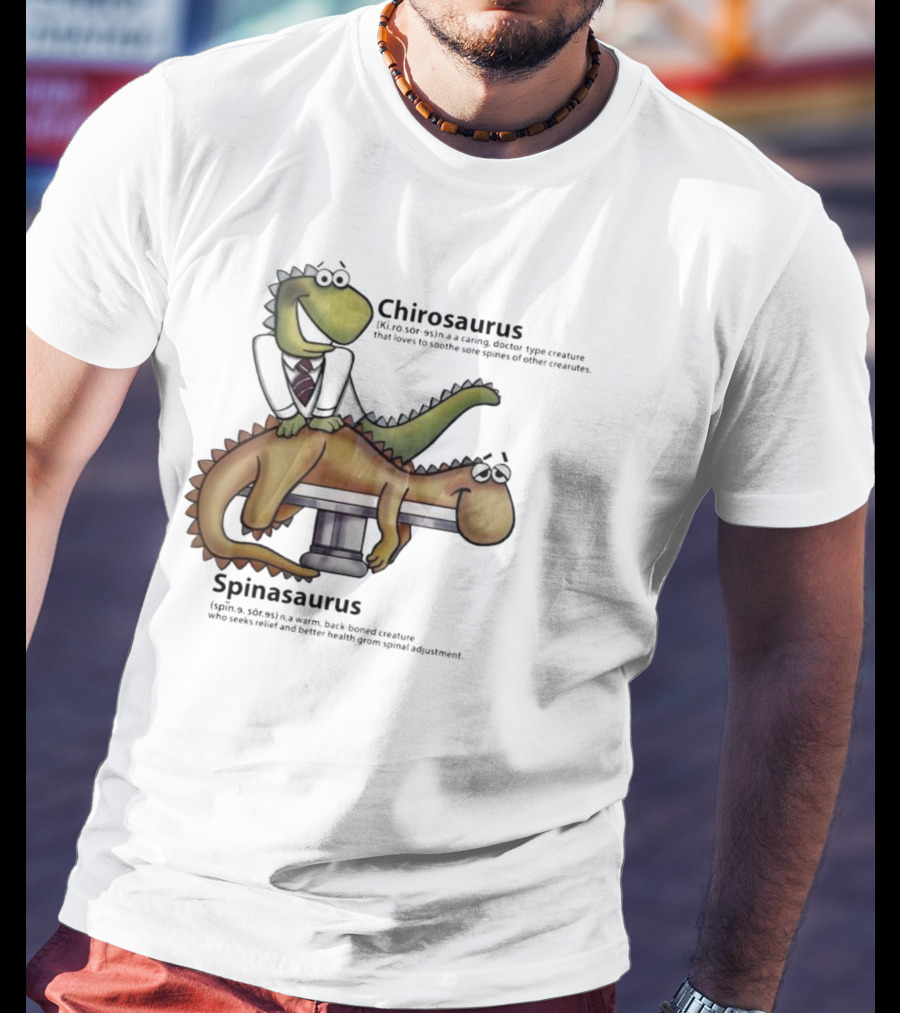 Chirosaurus Caring Doctor And Spinasaurus Seeking Relief T-Shirt