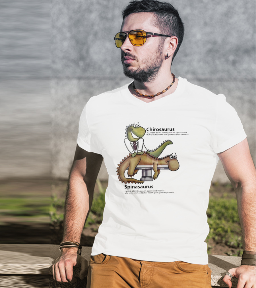 Chirosaurus Caring Doctor And Spinasaurus Seeking Relief T-Shirt