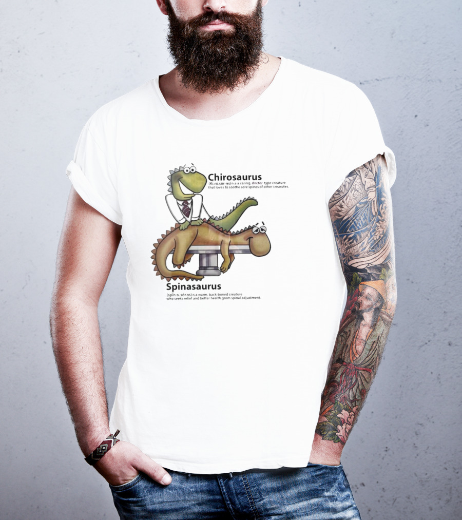 Chirosaurus Caring Doctor And Spinasaurus Seeking Relief T-Shirt