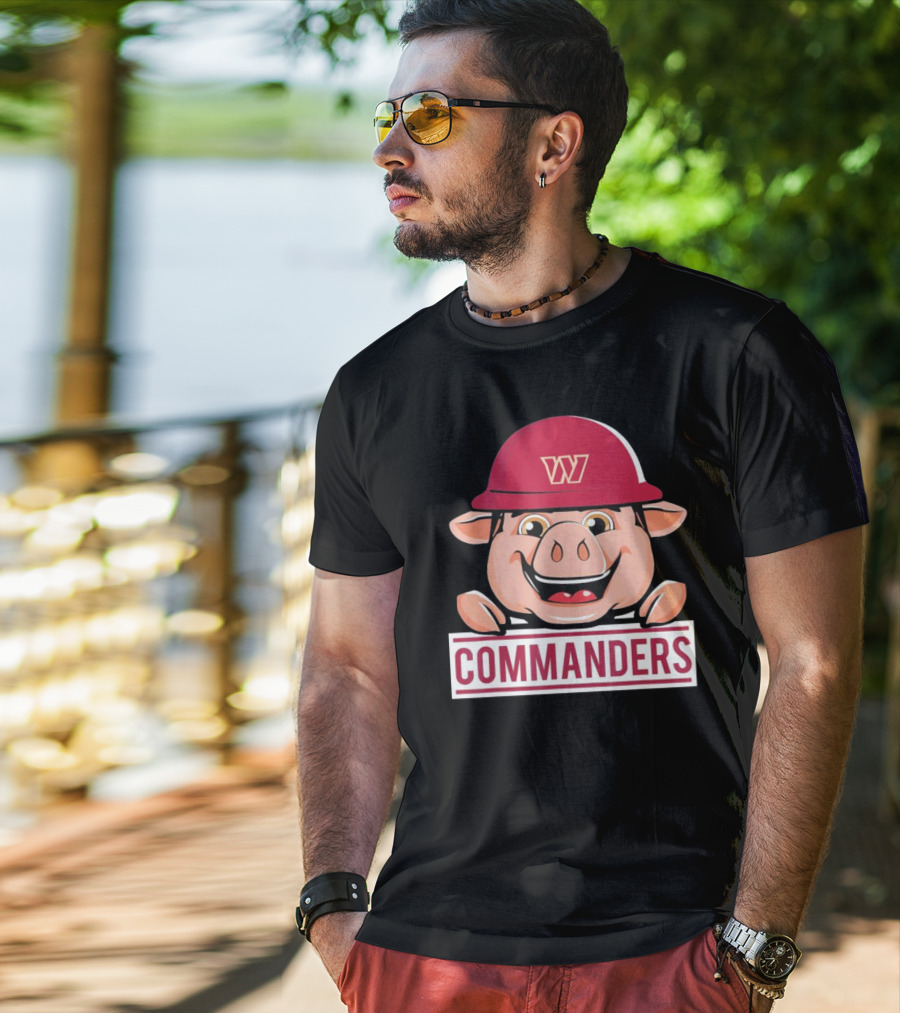 Washington Commanders Major Tuddy Football Mascot T-Shirt
