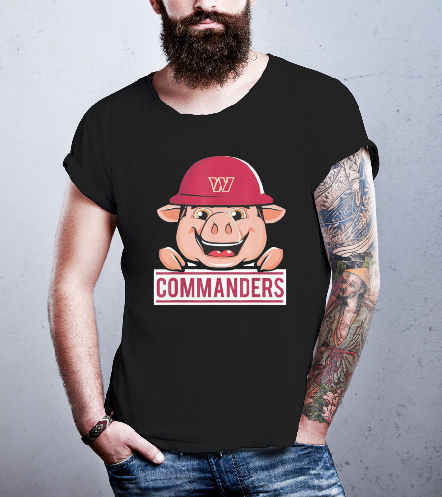 Washington Commanders Major Tuddy Football Mascot T-Shirt