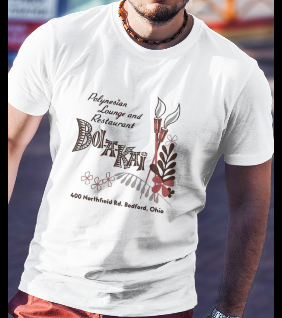 Polynesian Lounge And Restaurant Bolakai 400 Northfield Rd Bedford Ohio Exotic Floral T-Shirt