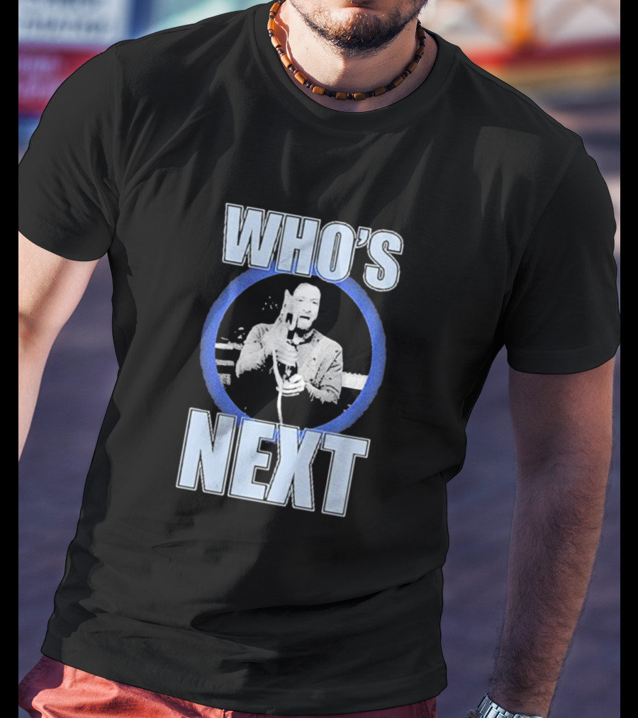 Who's Next Wrestling Interview Microphone Face-Off T-Shirt
