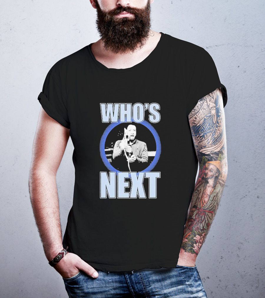 Who's Next Wrestling Interview Microphone Face-Off T-Shirt
