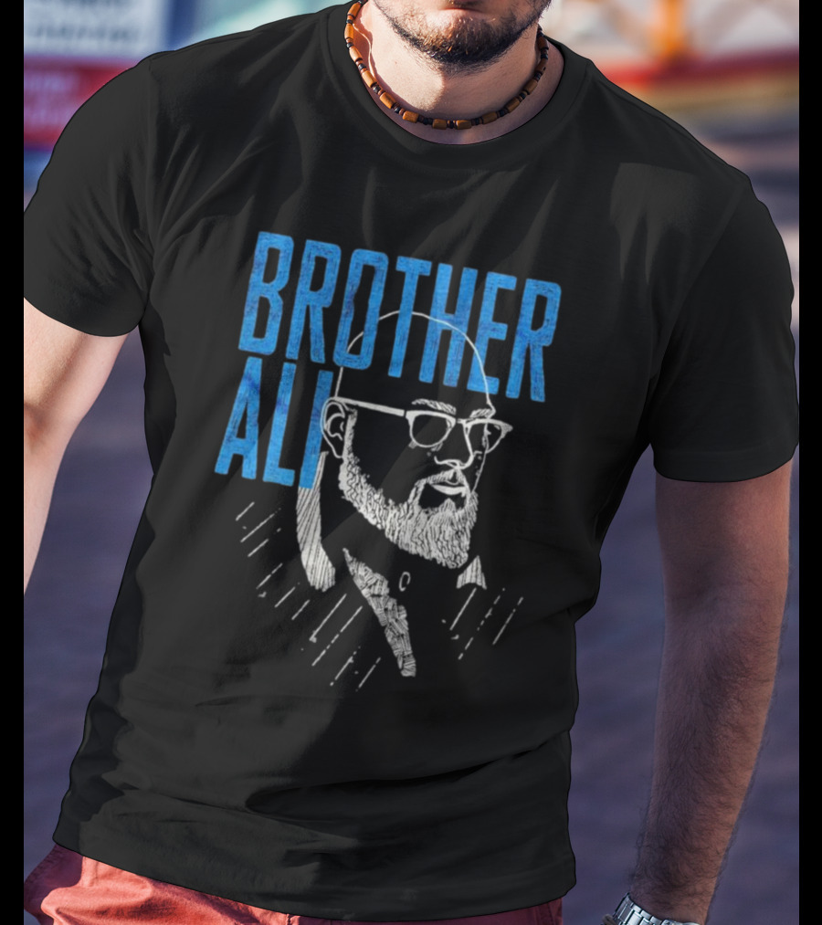 Brother Ali Line Art Portrait With Glasses And Beard T-Shirt