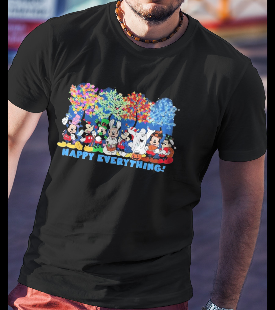 Mickey Mouse Happy Everything Seasons Celebrations T-Shirt