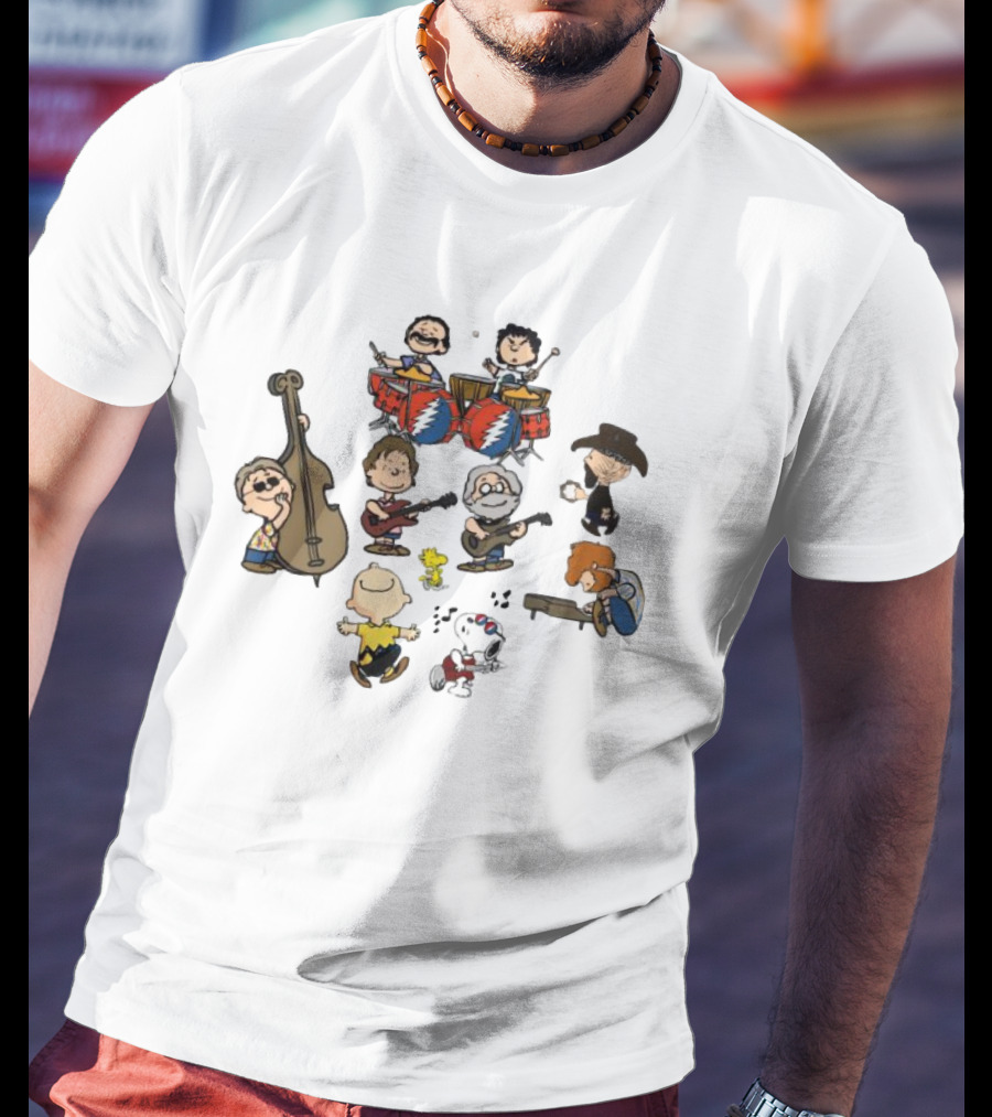 Grateful Dead Peanuts Band Jam Session Gimme Some Lovin' T-Shirt