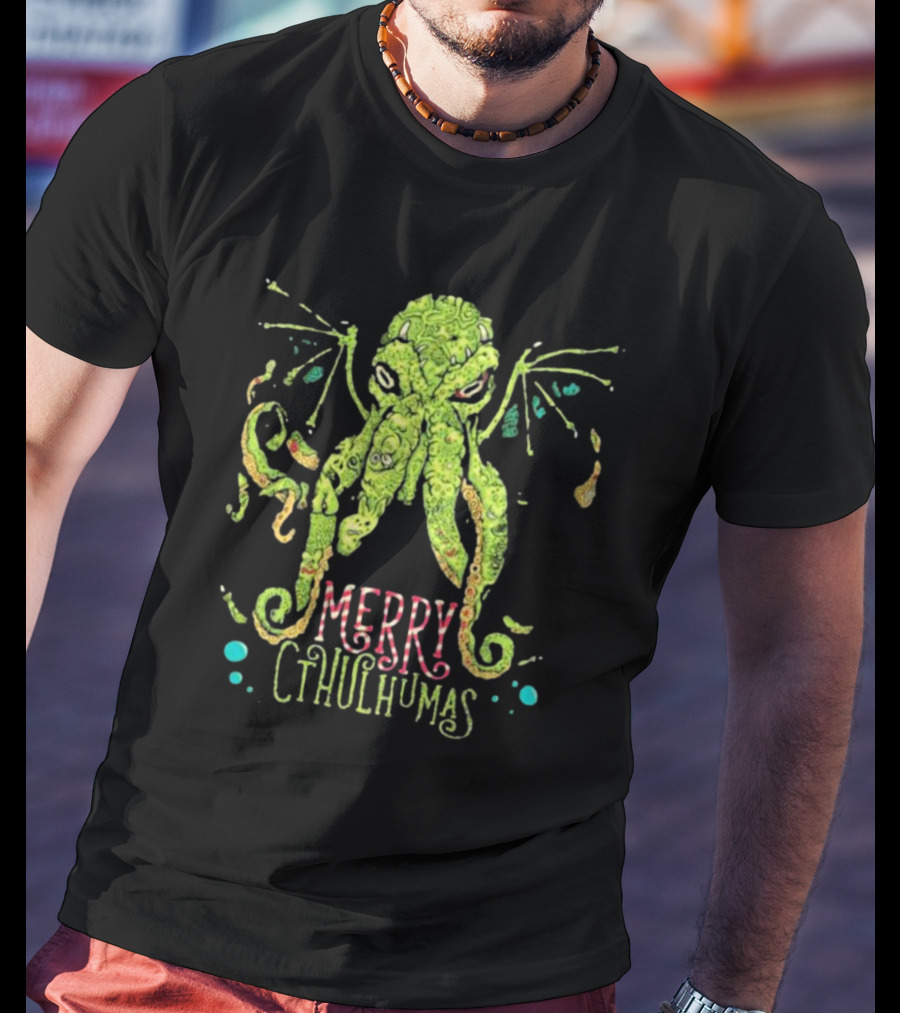 Merry Cthulhumas Christmas Cthulhu Holiday Lovecraft T-Shirt
