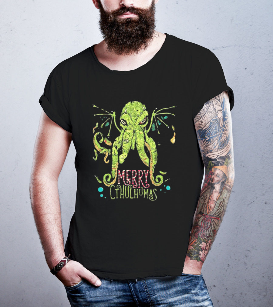 Merry Cthulhumas Christmas Cthulhu Holiday Lovecraft T-Shirt