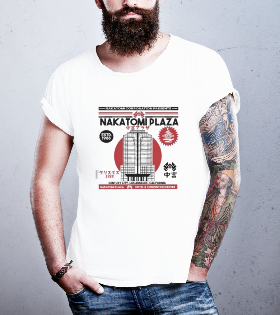 Nakatomi Plaza Century City Los Angeles California Christmas 1988 T-Shirt