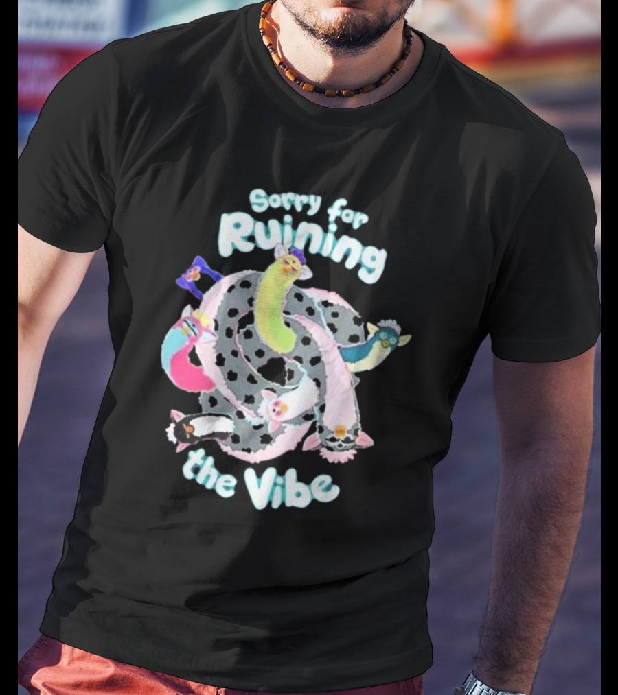 Sorry For Ruining The Vibe Pastel Ferret Spiral T-Shirt