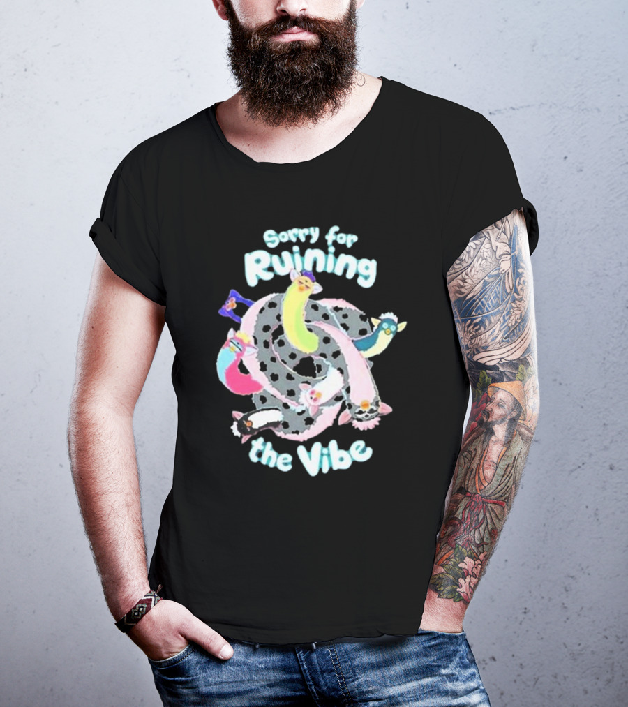 Sorry For Ruining The Vibe Pastel Ferret Spiral T-Shirt