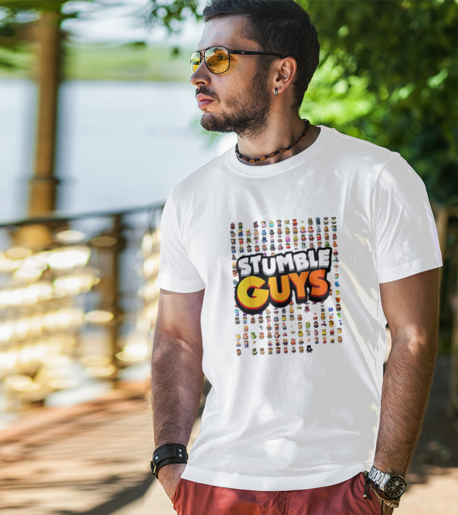 STUMBLE GUYS Multicolor Character Grid T-Shirt