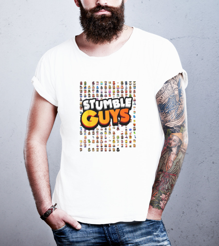 STUMBLE GUYS Multicolor Character Grid T-Shirt