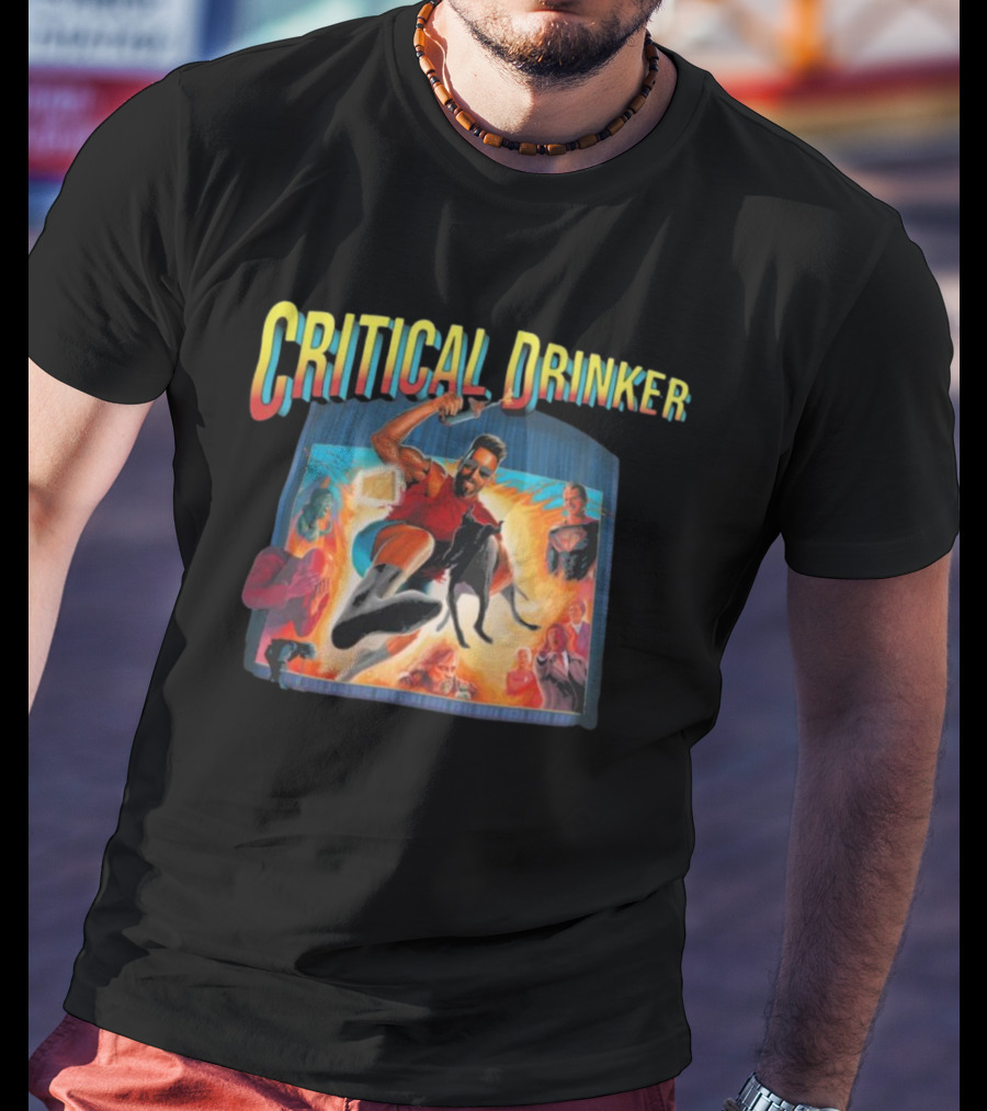 Critical Drinker Action Adventure Inspired T-Shirt