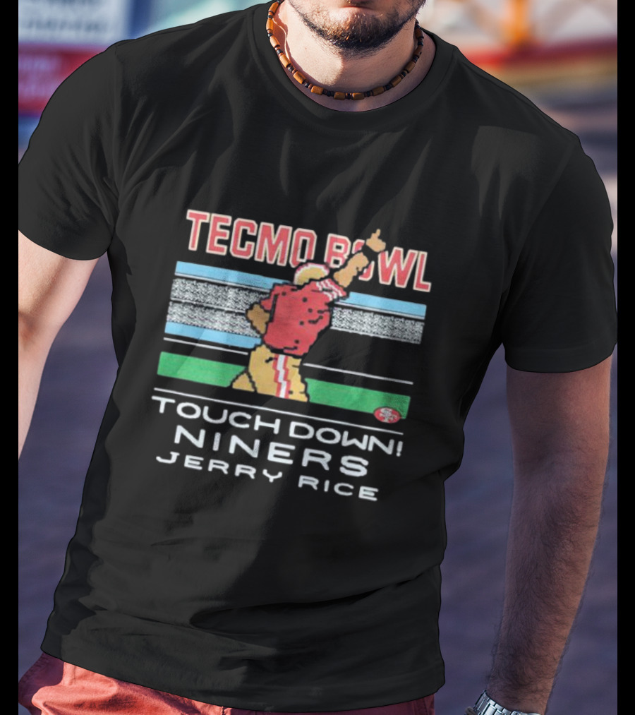 Tecmo Bowl Touchdown Niners Jerry Rice San Francisco T-Shirt