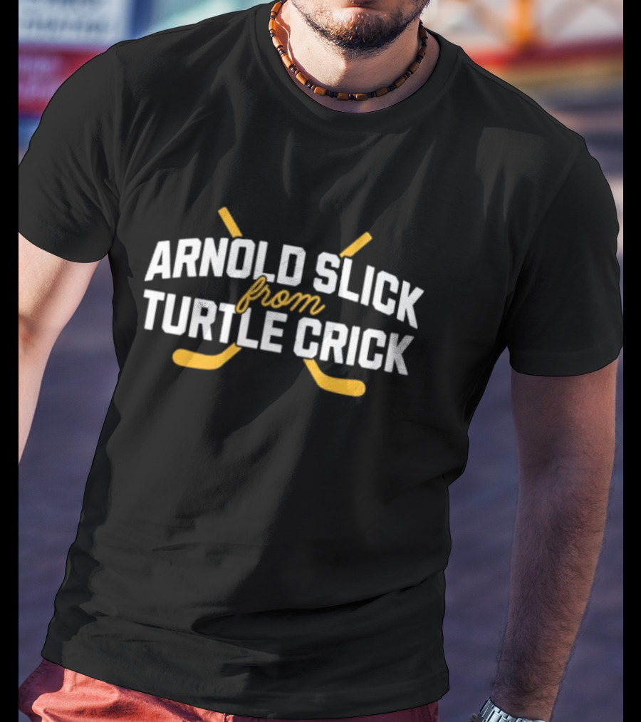 Arnold Slick From Turtle Crick Hockey Sticks T-Shirt