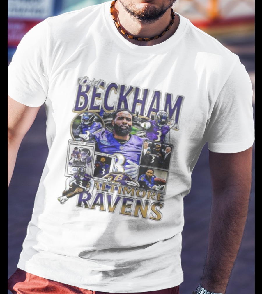 Odell Beckham Baltimore Ravens Highlight Images T-Shirt
