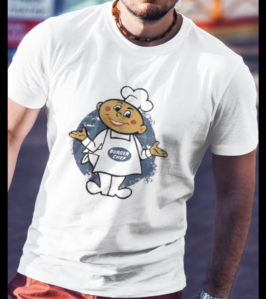 Burger Chef Cartoon Character Vintage Nostalgia T-Shirt