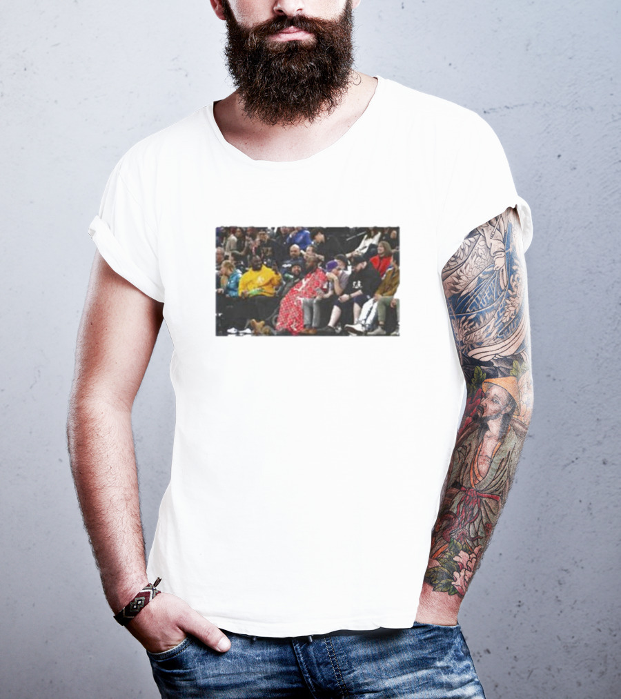 Jidion Getting A Haircut Courtside At NBA Game T-Shirt