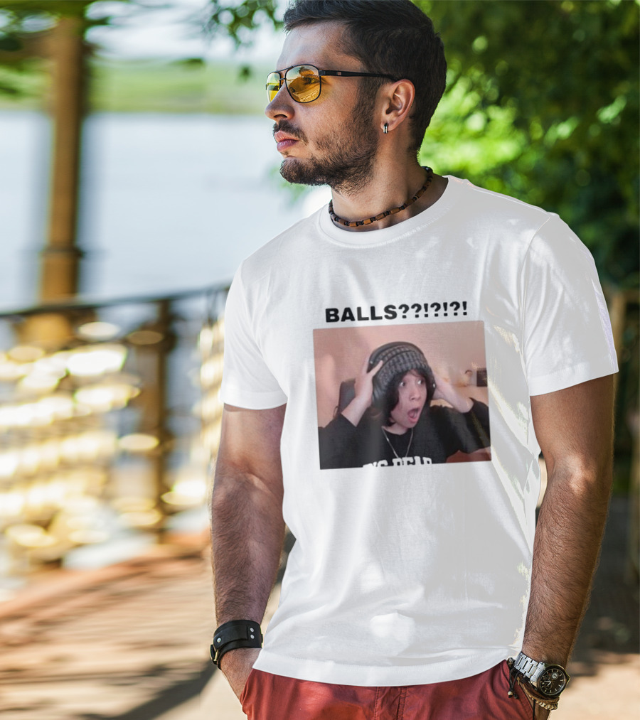 Liz Qcktycult Balls Quackity Reaction Surprise Image T-Shirt