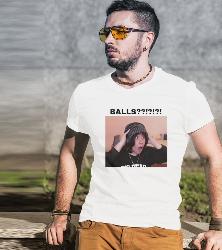 Liz Qcktycult Balls Quackity Reaction Surprise Image T-Shirt