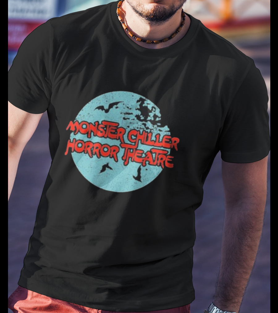 Monster Chiller Horror Theatre Moon Bats T-Shirt