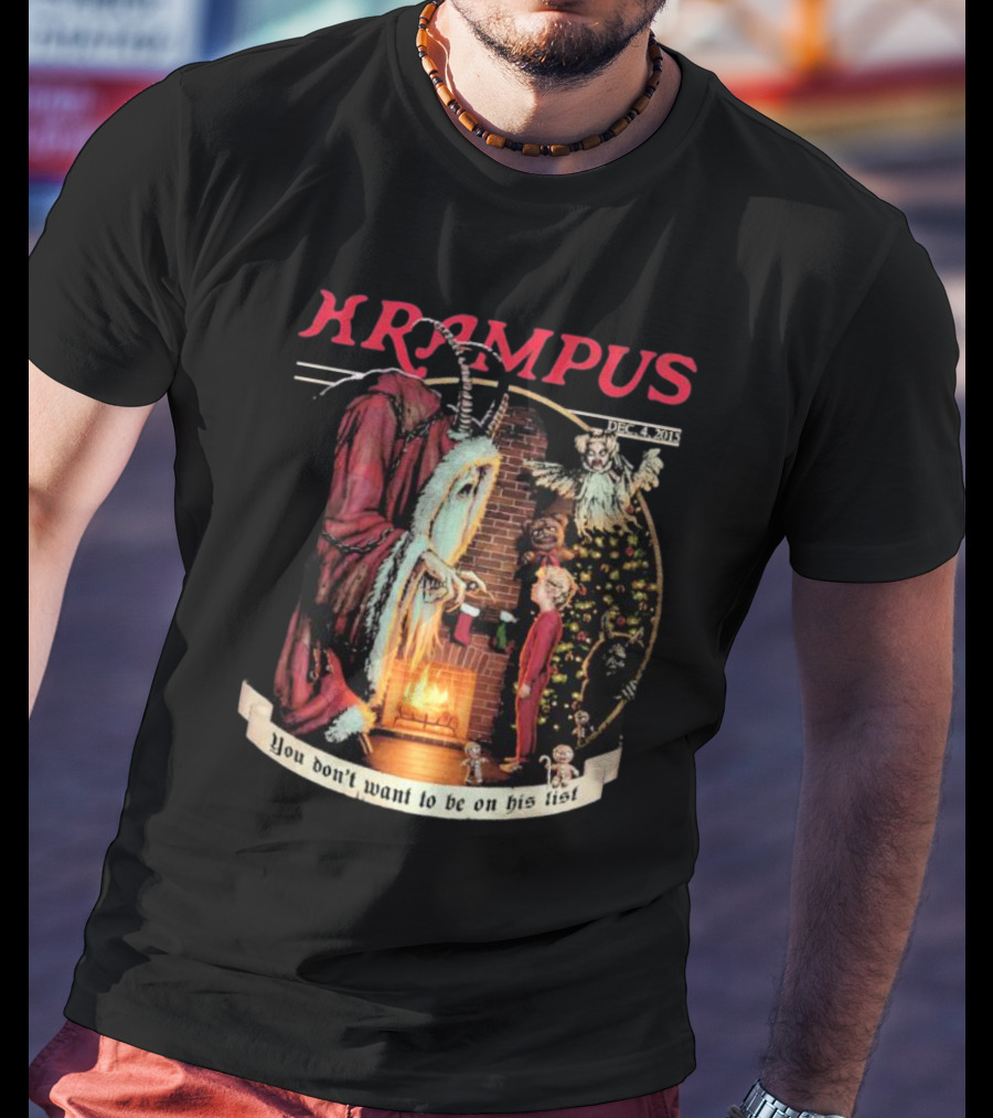 Krampus You Don't Want To Be On His List Christmas Scene T-Shirt